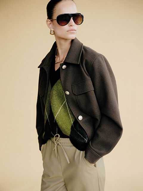 LCWAIKIKI Classic قميص خارجي بنى نساء - S62066Z8-ZMR