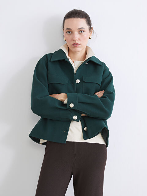 LCWAIKIKI Classic قميص خارجي اخضر نساء - S62066Z8-CRN