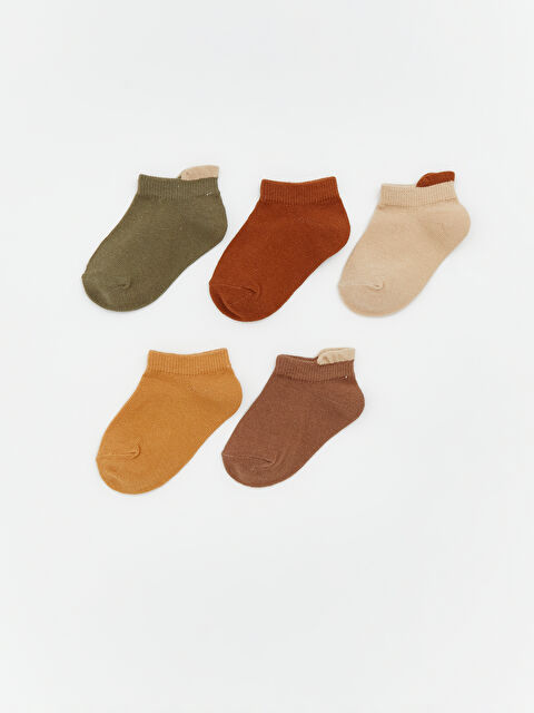 LCW baby Erkek Bebek Düz Patik Çorap 5'li - S62073Z1-TRH
