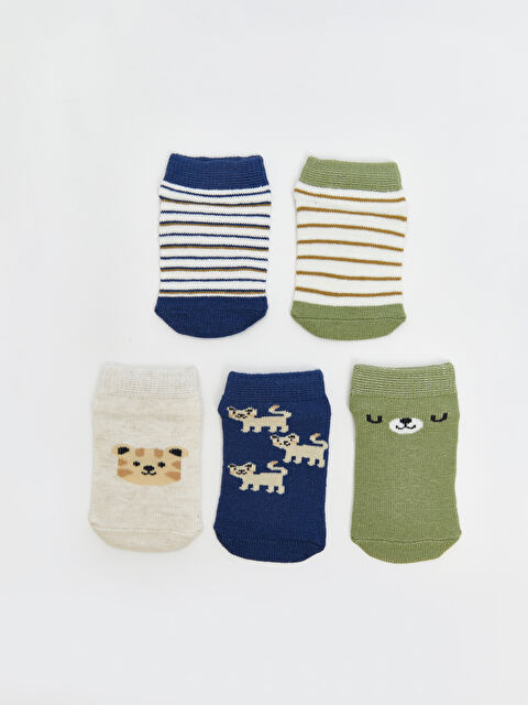 LCW baby Desenli Erkek Bebek Patik Çorap 5'li - S62097Z1-D5H