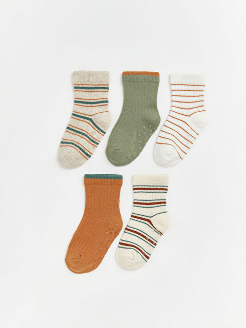 LCW baby Kaydırmaz Taban Erkek Bebek Soket Çorap 5'li - S62111Z1-D5H