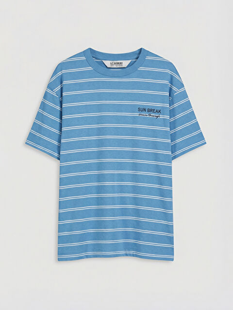 LCW Kids Bisiklet Yaka Çizgili Erkek Çocuk Tişört - S62136Z4-LQQ