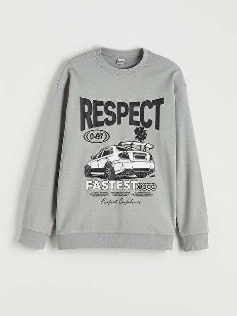LCW Kids Boys' Crew Neck Printed Sweatshirt - S62142Z4-R10
