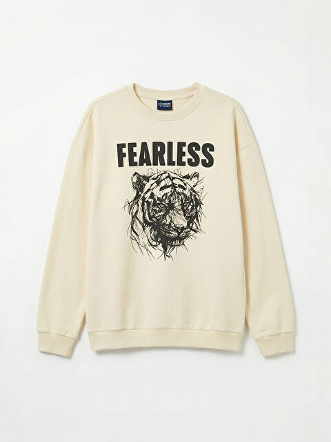 LCW Kids Bisiklet Yaka Baskılı Erkek Çocuk Sweatshirt - S62152Z4-FRG