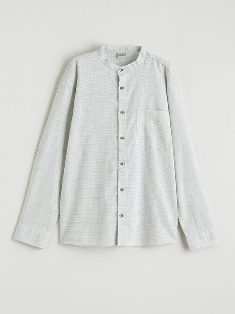 LCW Kids Mandarin Collar Shirt for Boys - S62178Z4-K00