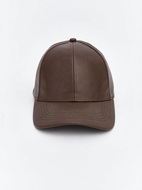 LCW ACCESSORIES Deri Görünümlü Erkek Kep Şapka - S62187Z8-VY8