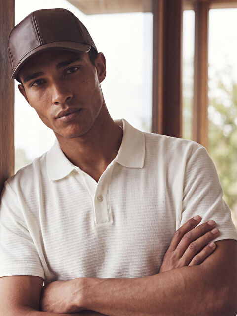 LCW ACCESSORIES Deri Görünümlü Erkek Kep Şapka