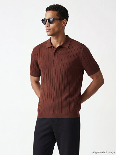 LCW Vision Polo Yaka Erkek Triko Kazak - S62194Z8-REE