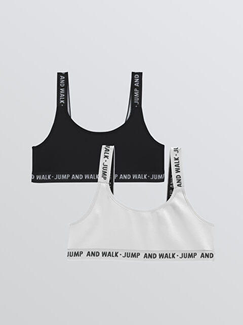 LCW Kids Yazı Baskılı Kız Çocuk Büstiyer 2'li - S62242Z4-CVL