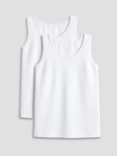 LCW Kids Bisiklet Yaka Kız Çocuk Atlet 2'li - S62243Z4-Q6K