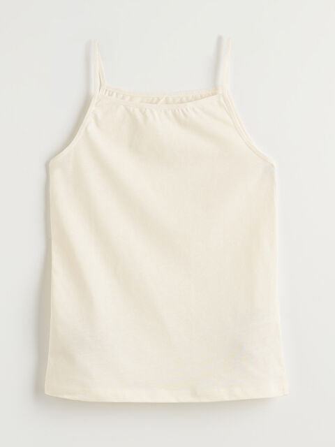 LCW Kids Kare Yaka İp Askılı Kız Çocuk Atlet - S62253Z4-FRC