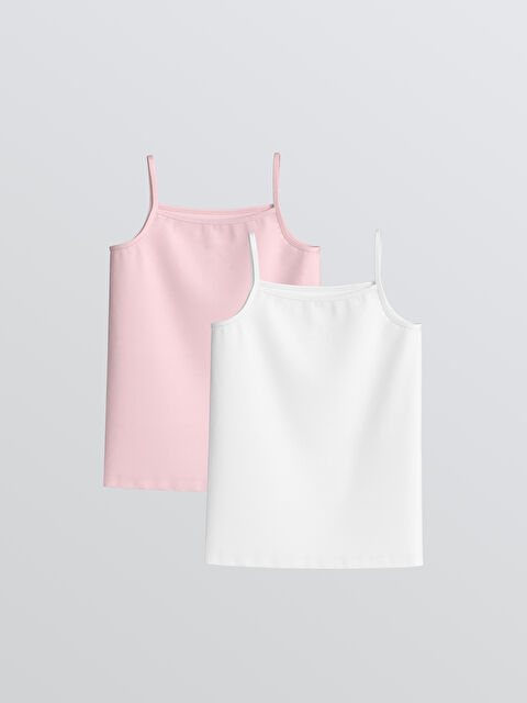 LCW Kids Kare Yaka Kız Çocuk Atlet 2'li - S62256Z4-FSA