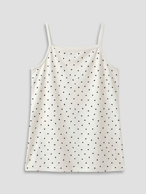 LCW Kids Kalp Desenli İp Askılı Kız Çocuk Atlet - S62268Z4-LRA