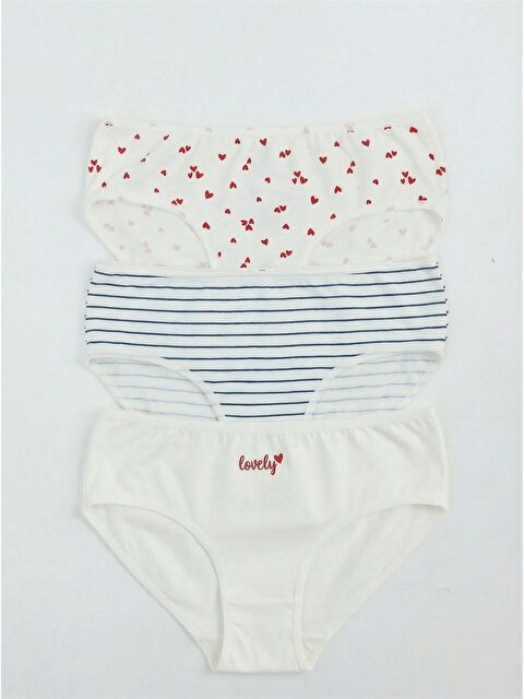 LCW Kids Baskılı Kız Çocuk Külot 3'lü - S62291Z4-LRA