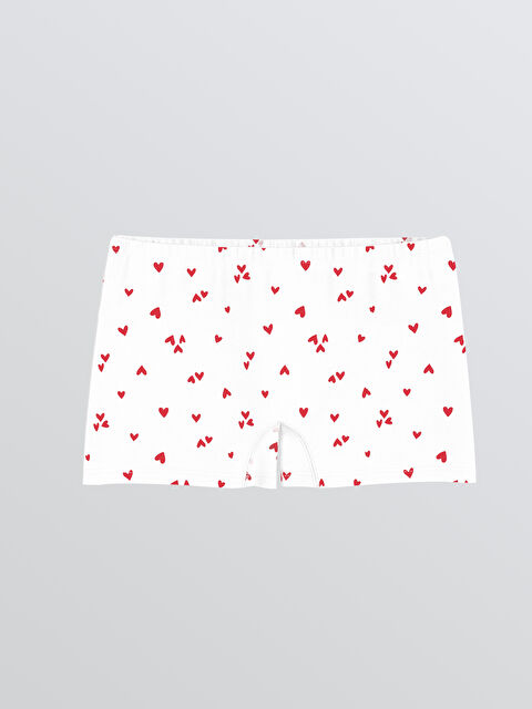 LCW Kids Kalp Desenli Kız Çocuk Boxer - S62292Z4-LRA