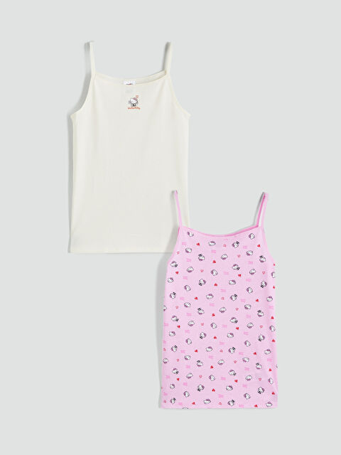 LCW Kids Hello Kitty Baskılı Kız Çocuk Atlet 2'li - S62307Z4-FRC