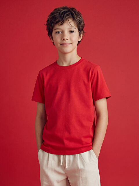 LCW Kids Basic Erkek Çocuk Tişört - S62347Z4-HMW