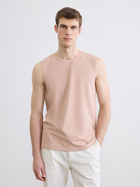 LCWAIKIKI Classic Bisiklet Yaka Kolsuz Erkek Tişört