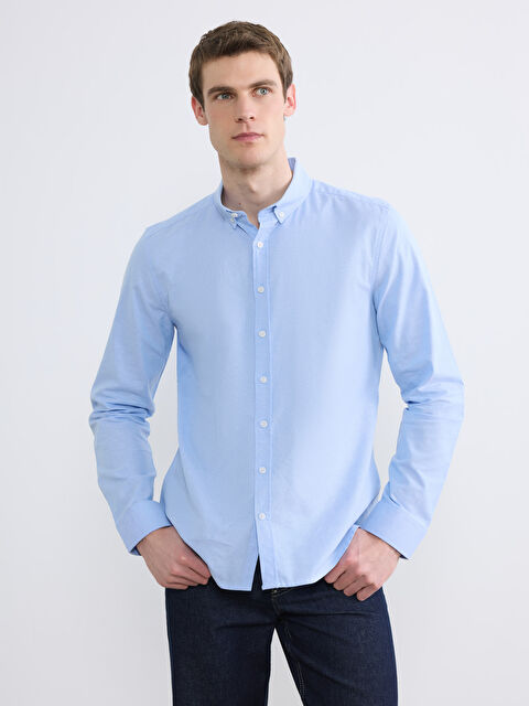 LCWAIKIKI Classic Chemise BLEU Homme - S62378Z8-CU5