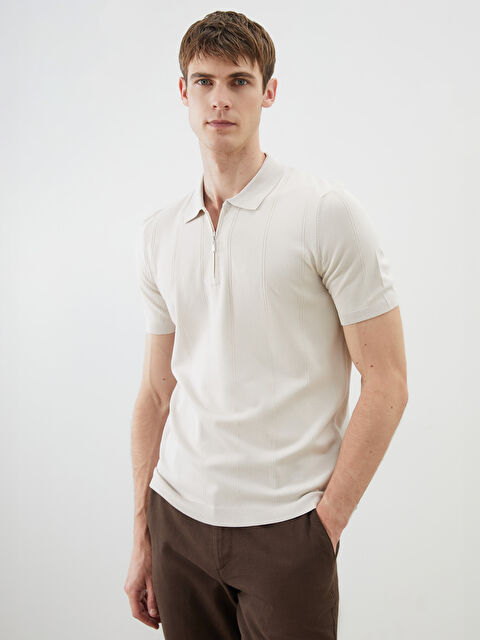 SOUTHBLUE Polo Yaka Kısa Kollu Erkek Triko Kazak - S62386Z8-YVP