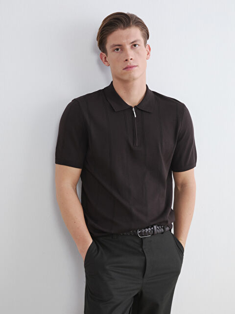 SOUTHBLUE Polo Yaka Kısa Kollu Erkek Triko Kazak - S62386Z8-ZNT