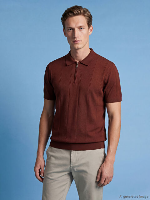 SOUTHBLUE Polo Yaka Kısa Kollu Erkek Triko Kazak - S62386Z8-12X