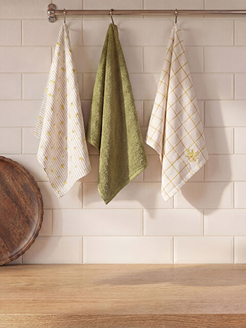 LCW HOME Baskılı Kurulama Bezi 3'lü 40x50 cm - S62446Z8-F9C