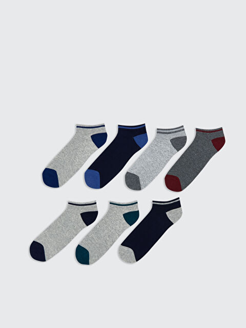 LCW ACCESSORIES Renk Bloklu Erkek Patik Çorap 7'li