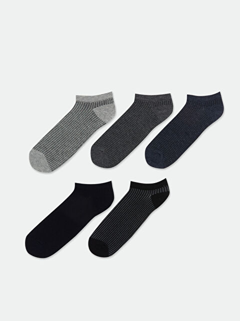 LCW ACCESSORIES Desenli Erkek Patik Çorap 5'li - S62571Z8-K00