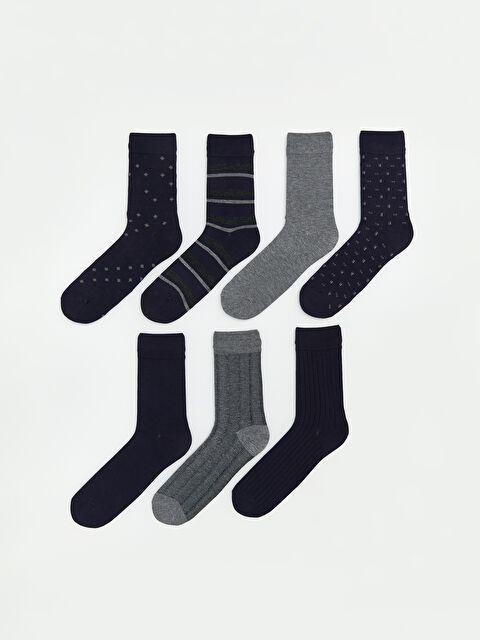 LCW ACCESSORIES Desenli Erkek Soket Çorap 7'li - S62572Z8-K00
