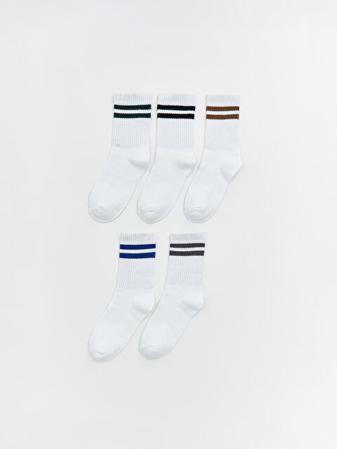 LCW Kids جوارب الكاحل مخططة أولاد ٥ باكات - S62589Z4-K00