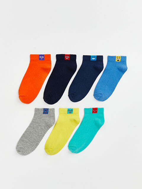 LCW Kids Desenli Erkek Çocuk Patik Çorap 7'li - S62602Z4-K00