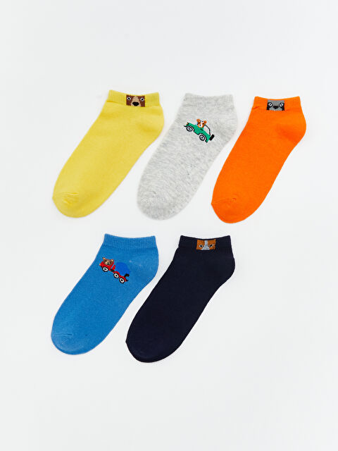 LCW Kids جۆرەوی ڕاهێنەری منداڵی کوڕ نەخشدار ٥ دانە لەیەک پاکەتدا - S62606Z4-K00