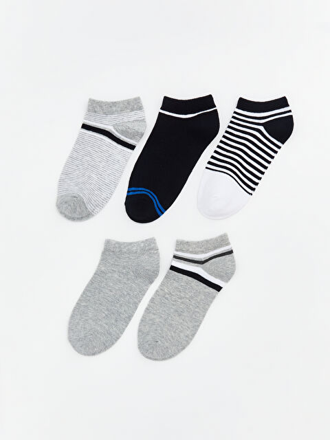 LCW Kids Çizgili Erkek Çocuk Patik Çorap 5'li - S62608Z4-K00