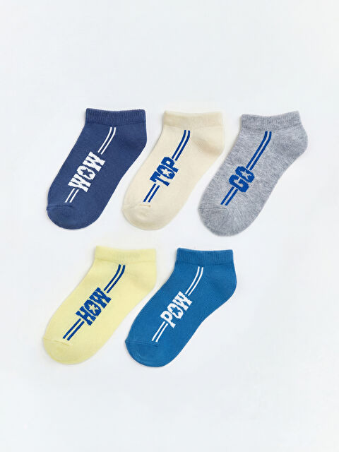LCW Kids Desenli Erkek Çocuk Patik Çorap 5'li - S62630Z4-K00