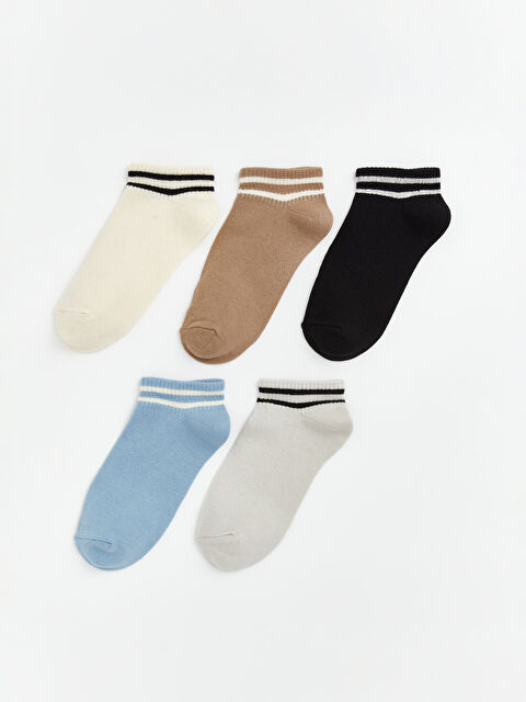 LCW Kids Çizgili Erkek Çocuk Patik Çorap 5'li - S62635Z4-K00