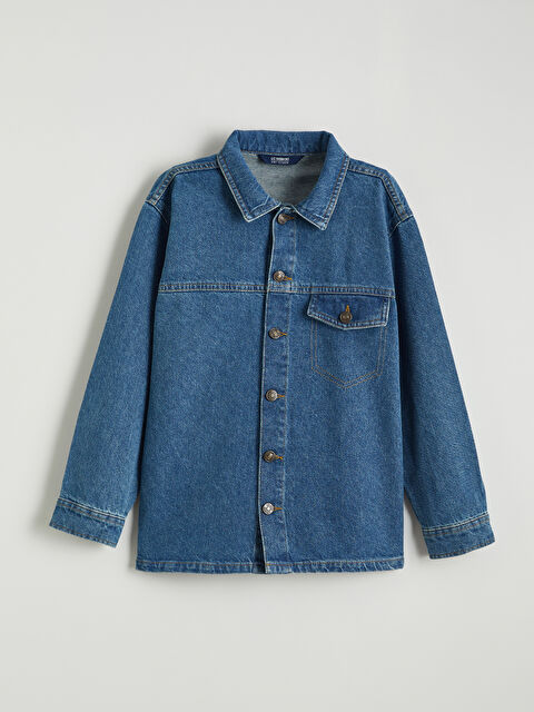 LCW Kids Uzun Kollu Erkek Çocuk Jean Gömlek - S62643Z4-507