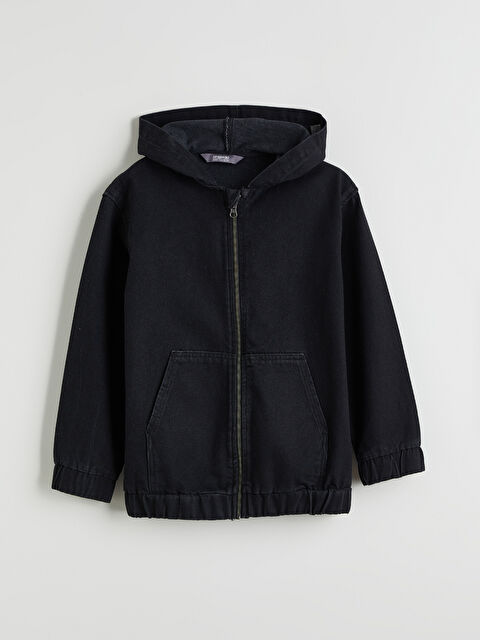 LCW Kids Kapüşonlu Erkek Çocuk Jean Ceket - S62661Z4-326