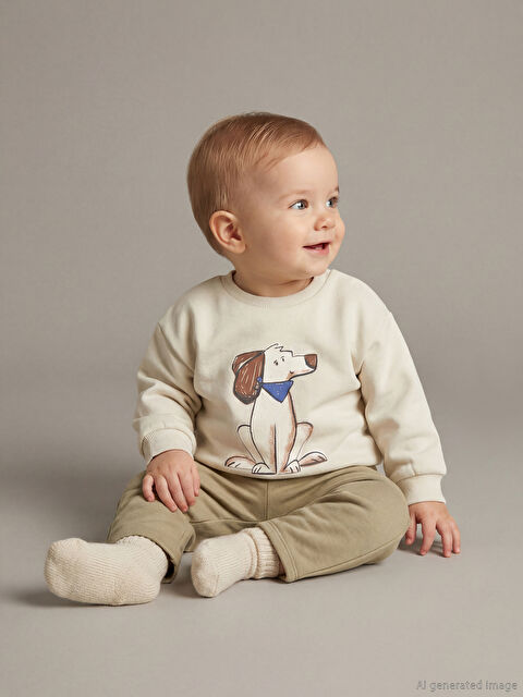LCW baby Baskılı Erkek Bebek Sweatshirt ve Eşofman Altı - S62708Z1-FVJ