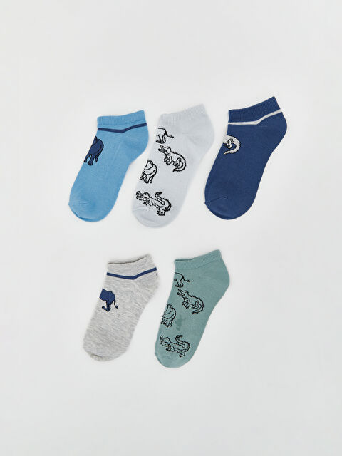 LCW Kids Desenli Erkek Çocuk Patik Çorap 5'li