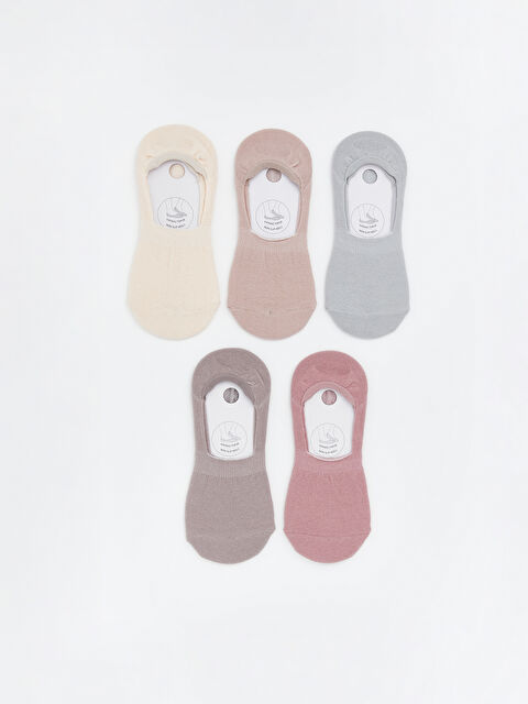 LCW DREAM Non-Slip Heel Women's Ballet Socks 5-Pack - S62831Z8-HZY