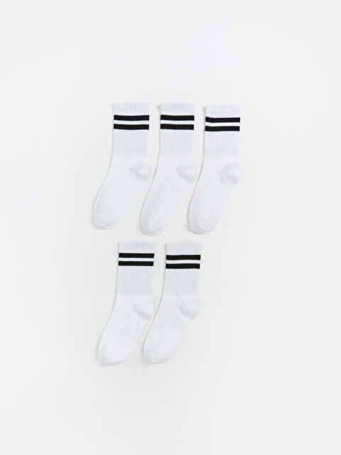 LCW ECO Striped Boys' Ankle Socks 5 Pack - S62840Z4-K00