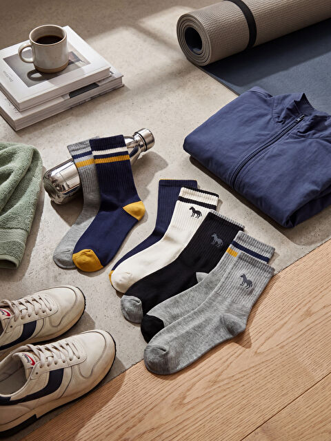 LCW Kids Desenli Erkek Çocuk Soket Çorap 7'li