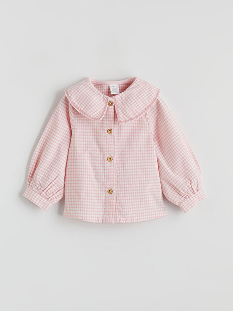 LCW baby Bebe Yaka Kız Bebek Gömlek - S62863Z1-LRA