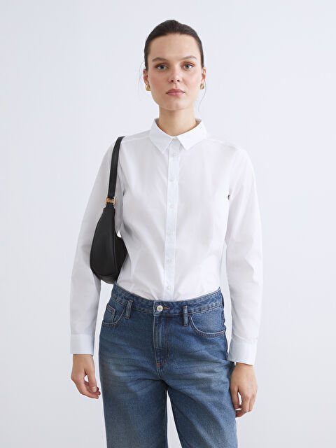 LCWAIKIKI Classic BELA Košulja Žena - S62867Z8-FFB