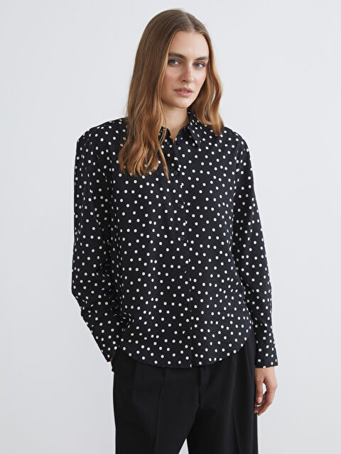 LCWAIKIKI Classic Дамска риза на точки - S62870Z8-LQJ