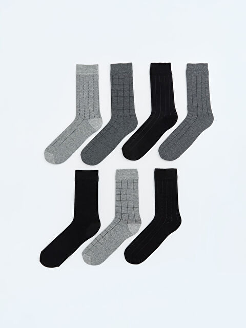 LCW ACCESSORIES Desenli Erkek Soket Çorap 7'li - S63014Z8-K00