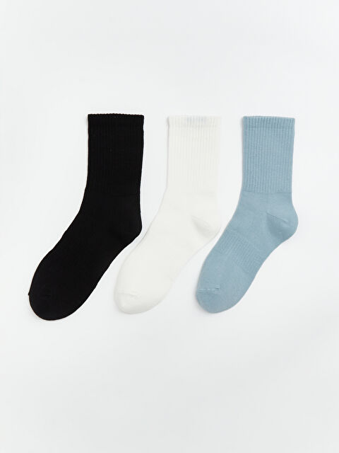 LCW DREAM Kadın Düz Soket Çorap 3'lü - S63072Z8-QXK
