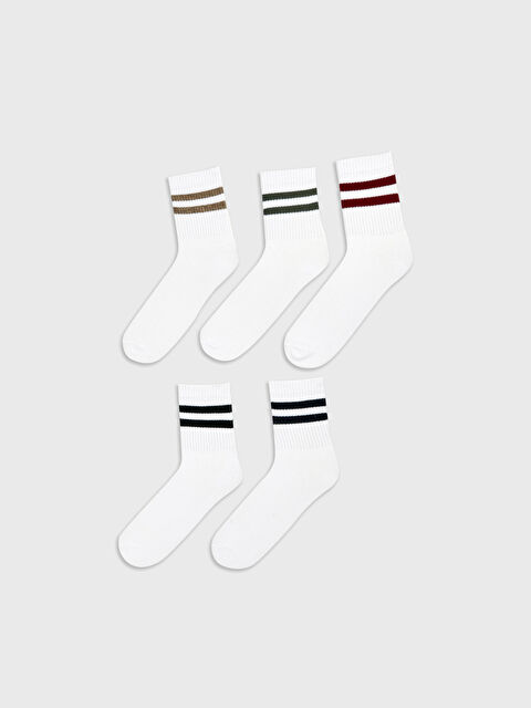 LCW ACCESSORIES Çizgili Erkek Soket Çorap 5'li - S63115Z8-K00