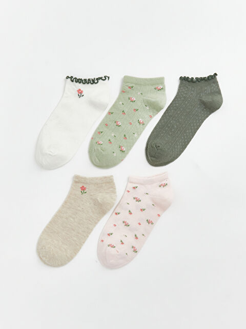 LCW DREAM Çiçekli Kadın Patik Çorap 5'li - S63120Z8-FDU